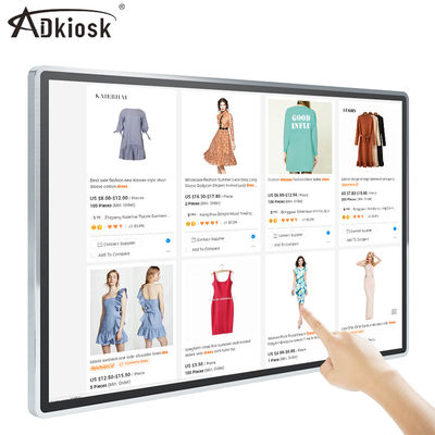اندروید FHD Advertising Signage Digital 55 اینچ صفحه نمایش LCD تبلیغاتی 65 اینچ