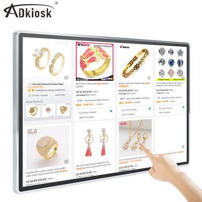 اندروید FHD Advertising Signage Digital 55 اینچ صفحه نمایش LCD تبلیغاتی 65 اینچ