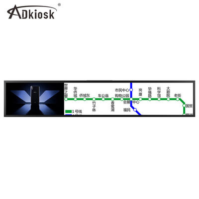 Shelf Edge Stretched LCD Display Signage 30Inch 32W Slim Wall Mounted 3000: 1