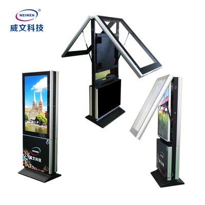 توتم دو طرفه فوق العاده نازک LCD صفحه نمایش لمسی مانیتور دیجیتال
