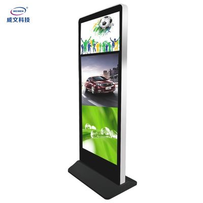دو صفحه نمایشگر دیجیتال Signage Floor Staning Advertising Panel Wifi Player