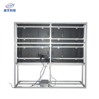 صفحه نمایش اتصال ال سی دی ایستاده روی زمین 55 اینچ علامت دیجیتال تبلیغاتی فاصله 3.5 میلی متری