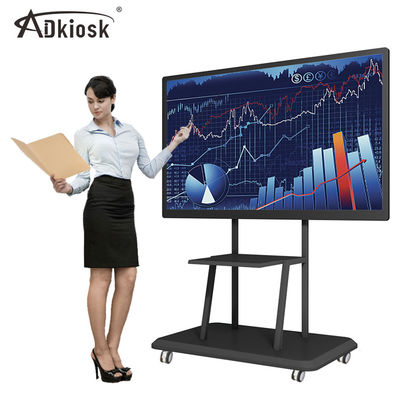 صفحه نمایش لمسی 178W USB2.0 تخته سفید تعاملی 4K با وضوح 55 اینچ 65 اینچ OPS