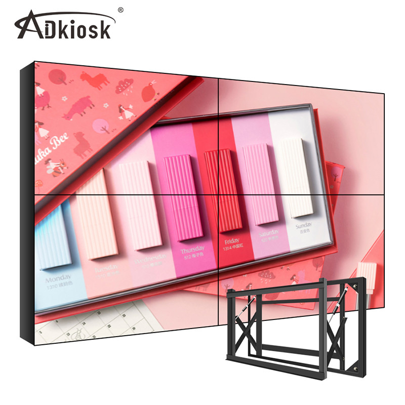 صفحه نمایش دیواری 3.5 میلی متری LCD با صفحه نمایش چندگانه 4×4 پنل DID 500cd/M2